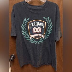 Playboy Shirt By Pacsun Gray Adult XL Crest Logo T-shirt